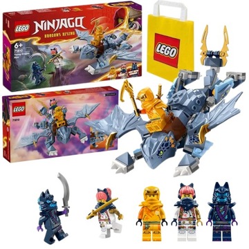 Klocki LEGO NINJAGO 71810 Smoczątko Riyu Powstanie Smoków + Torba Prezent