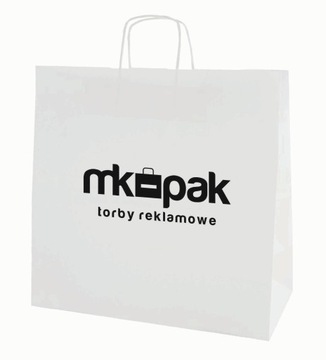 TORBA PAPIEROWA Z NADRUKIEM LOGO 50X18X39 200 SZT