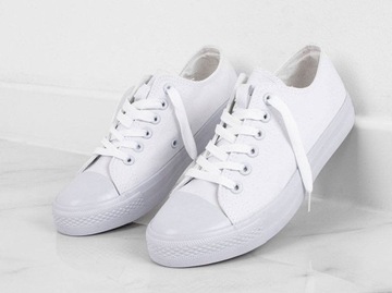 4971 БЕЛЫЕ НИЗКИЕ КЛАССИЧЕСКИЕ КРОССОВКИ 41