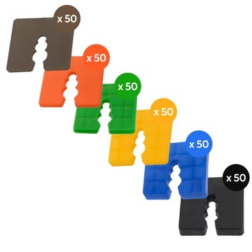 ПРОСТАВКИ ПЛАСТМАССОВЫЕ ВЫРАВНИВАЮЩИЕ ШАЙБЫ DW 2-10 ММ НАБОР ИЗ 300 ШТ.