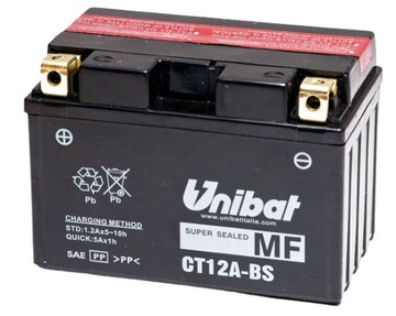 AKUMULATOR UNIBAT CT12A-BS L+ 10AH GSX HAYABUSA