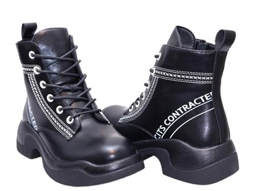 Детские утепленные походные ботинки Черные, размер 34