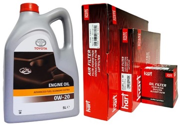 Toyota Advanced Fuel Economy Extra 0W20 5L + zestaw filtrów AYGO 2