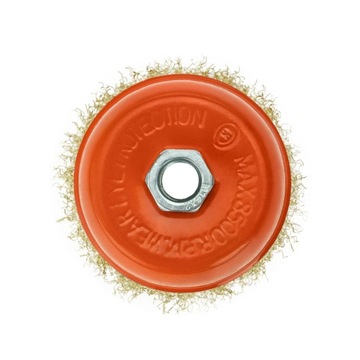 SZCZOTKA DRUCIANA MOSIĘŻNA 4'' M14 100mm DRUT FALOWANY