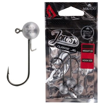 Джиг-головка без воротника Mikado Jaws classic jig 4/0 10г упаковка-3шт