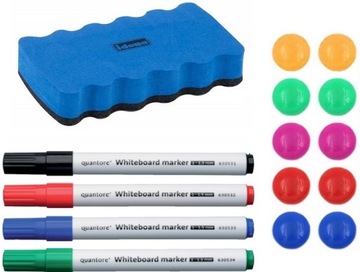 Магнитная доска для детей с стираемыми магнитами, белая 60х45 см + GR