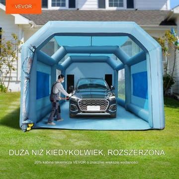 Надувная малярная палатка-кабина 8,5 х 4,8 х 3,3 м + воздуходувка