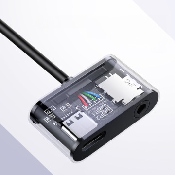 UGREEN ADAPTER AUDIO USB-C - MINI JACK 3.5MM /USB-C TWO-PORT ADAPTER