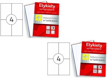 Etykiety naklejki do drukarki A4 105x148 (4) 400 sztuk x 2 opakowania