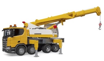 BRUDER 03571 Scania Super 560R Liebherr z dźwigiem i modułem dźwiękowym