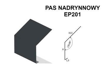 Pas nadrynnowy EP201 antracyt 7016