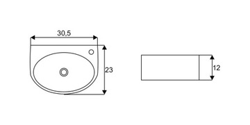 VELDMAN МАЛЕНЬКАЯ КЕРАМИЧЕСКАЯ РАКОВИНА DALIA 30см