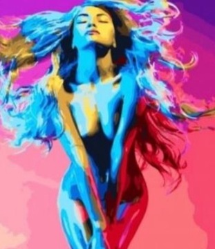 БОЛЬШАЯ КАРТИНА ПО ЦИФРАМ ЖЕНЩИНА 50С+ В РАМКЕ