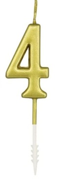 ŚWIECZKA URODZINOWA CYFRA 4 7cm