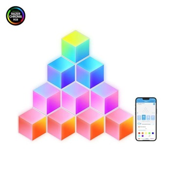 Panel Świetlny LED RGBIC 10szt Hexagon 3D Sterowanie Aplikacja Govee