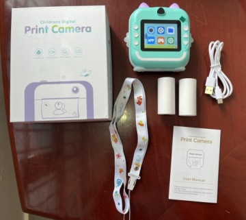 ДЕТСКАЯ МГНОВЕННАЯ КАМЕРА ДЛЯ ПРИНТЕРА ИГРОВАЯ КАМЕРА FULL HD 1080P ЗЕЛЕНАЯ