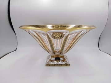 SALATERKA BOHEMIA ZNAK MEDUZA DEKOR 24 KARAT 33CM