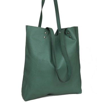 TOREBKA SKÓRZANA SHOPPER BAG 100% SKÓRA NATURALNA - TOREBKA NA RAMIĘ