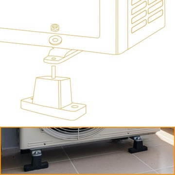 AMORTYZATOR WSPORNIKA KLIMATYZATORA 8 SZT., AMORTYZUJĄCA PODUSZKA POD STOPY