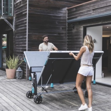 300X ОТКРЫТЫЙ ТЕННИСНЫЙ СТОЛ СЕРЫЙ КОРНИЛО