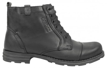 BUTY ZIMOWE SKÓRZANE OCIEPLONE 403 CZARNY 45