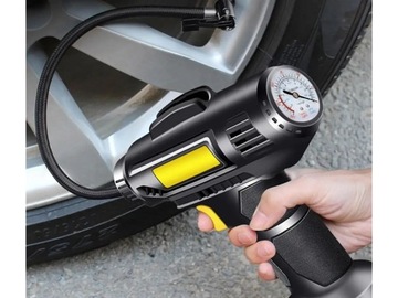 АВТОМОБИЛЬНЫЙ КОМПРЕССОР ПИСТОЛЕТ ДЛЯ НАКАЧАНИЯ ШИН НАСОС 12 В 120 Вт 10 БАР СВЕТОДИОДНЫЙ