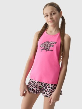 Футболка для девочек 4F Детский топ топ топ хлопка 100% SS24