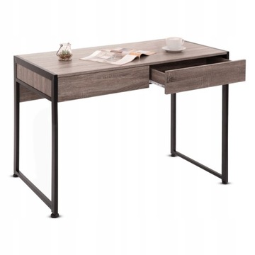 Biurko Loft Dąb Sonoma Tabac Szuflady 120 cm