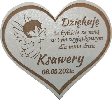 Podziękowanie dla gości magnes Komunia Święta