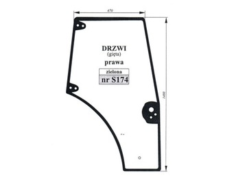 СТЕКЛО ДВЕРИ ПРАВОЕ NEW HOLLAND КОРПУС 87620223