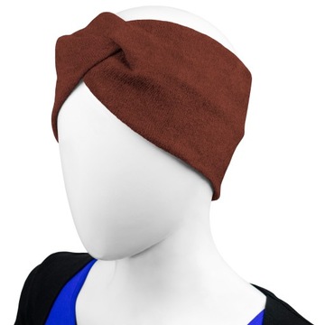 DAMSKA JESIENNA OPASKA NA CZOŁO TURBAN PRZEPLATANA