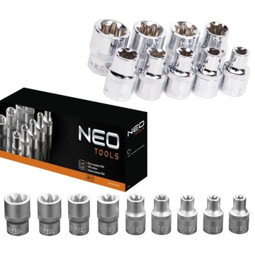ТОРЦЕВЫЕ КЛЮЧИ NEO TORX 9 ШТ. Е10 - Е24 08-649