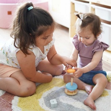 ДЕРЕВЯННАЯ ПИРАМИДА МОНТЕССОРИ ОБРАЗОВАТЕЛЬНАЯ ЗАГАДКА