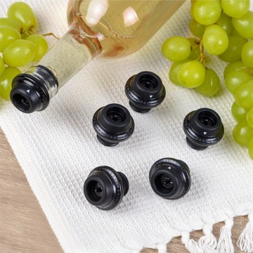 Deiss PRO Силиконовые пробки для бутылок вина, набор из 6 шт.