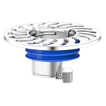 Самозакрывающийся, устойчивый к запахам трап, металлический, для кухни, серебристый.