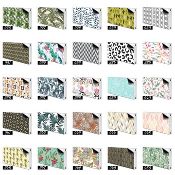 Стильная крышка радиатора 100х60 Разноцветные цветы