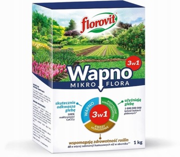 Florovit nawóz Pro Natura MIKROFLORA 3w1 wapno granulowane karton 1kg