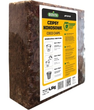 Czipsy kokosowe Coco chips 4,5kg brykiet BIOVITA