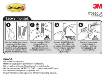КРЮЧКИ ПРОЗРАЧНЫЕ ВОДОНЕПРОНИЦАЕМЫЕ 3M 17091AWC COMMAND