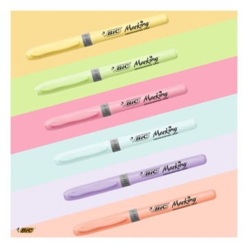 НАБОР хайлайтеров BIC GRIP PASTEL COLORS 6 ШТ.