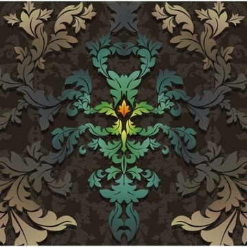 FOTOTAPETA 3D NA ŚCIANĘ DO SYPIALNI 250x175 +KLEJ, Liście, ciemny ornament
