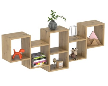 Подвесная полка, подвесная полка, настенная полка, книжный шкаф из дуба ERYK ремесленный