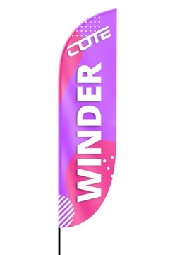Рекламный флаг Winder 2,2м + ПРОЕКТ + МАЧТА 2,8м