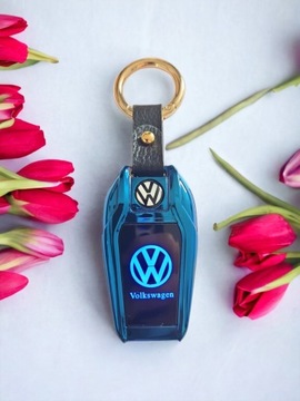 VOLKSWAGEN GLOW ЗАЖИГАЛКА ЭЛЕГАНТНЫЙ БРЕЛОК С ЛОГОТИПОМ И СВЕТОДИОДНЫМ КОРПУСОМ С БАНТОМ