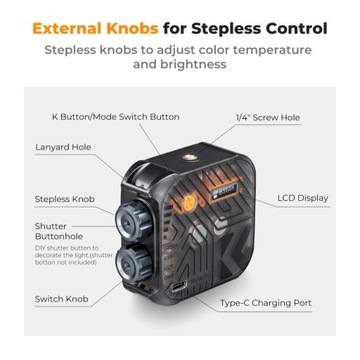 Светодиодный светильник K&F Concept 2500–9900 K