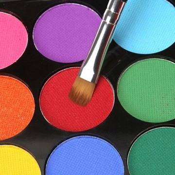 Краски для рисования лица, тела и рта для детей, МОЮЩИЕСЯ Набор из 15 цветов.