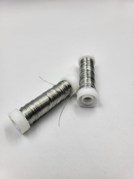 Серебряная декоративная проволока, 2 шт., 30 м, металлик.