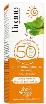 Lirene Ochronna emulsja do twarzy z aloesem SPF 50 50 ml