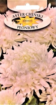Nasiona Aster chiński peoniowy biały 1g