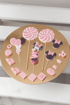 Zestaw Dekoracje na Tort Myszka Minnie Mini 17 El.